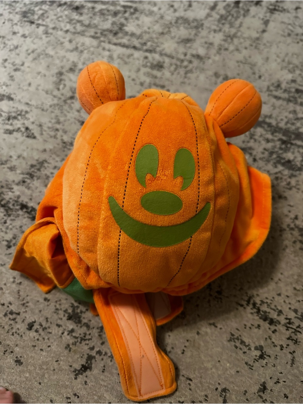 Disney Parks Mickey Mouse Pumpkin Dog Costume Glow in the Dark Size Small Hallow